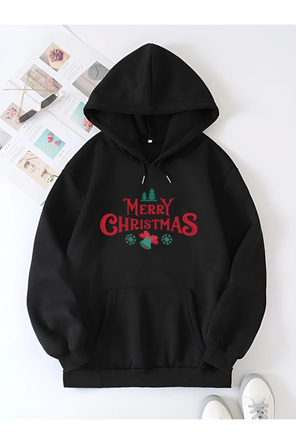 Merry Chrıstmas Sweatshirt & Hodie - Black