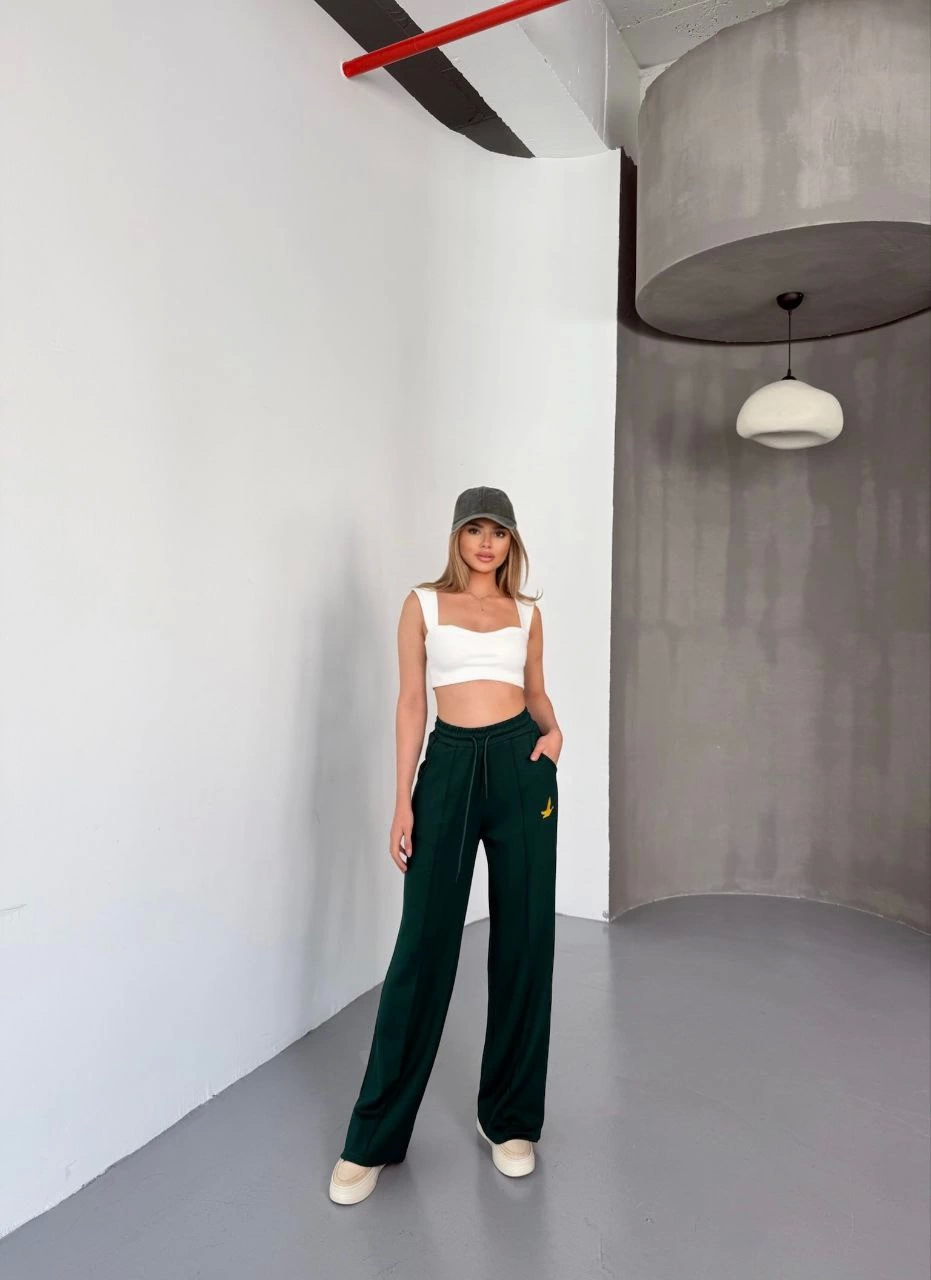 Osy Modal Soft Textured Fabric Comfortable Bol Paça Equiped Pantalon With Embroidery Processing - Genuine