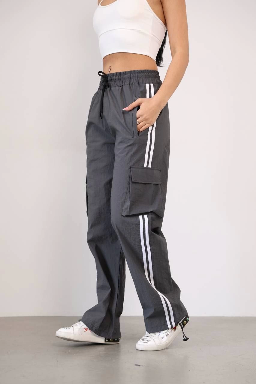 Parachute Fabric Cargo Pocket Baggy Synonyms - Grey