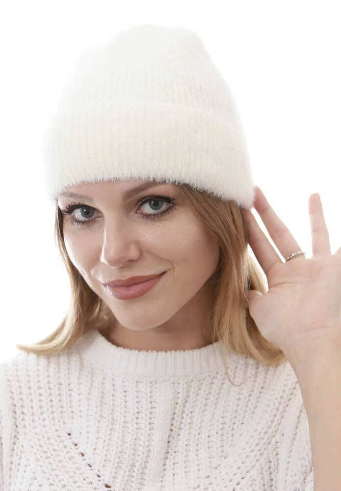 Unisex Full Mold Thin Beard Knitwear Bere - White