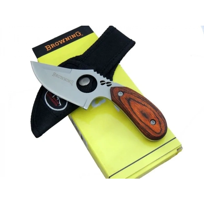 087 Yüzme Kamp Bıçak 16 Cm - Ahşap Sap, Özel Kılıflı