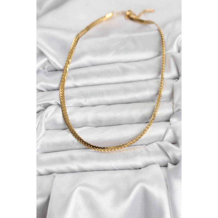 316l Çelik Gold Renk Zincir Kadın Kolye