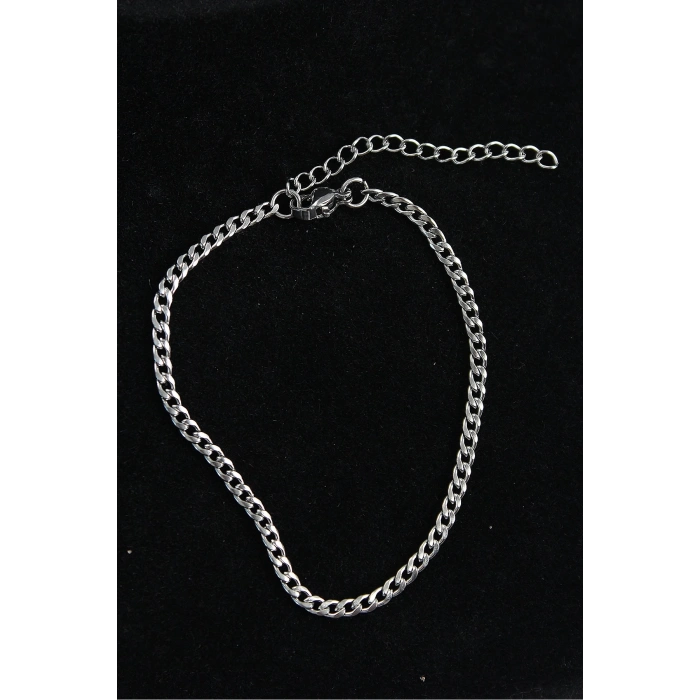 316L Çelik İnce Klasik Model Gümüş Renk Erkek Bileklik