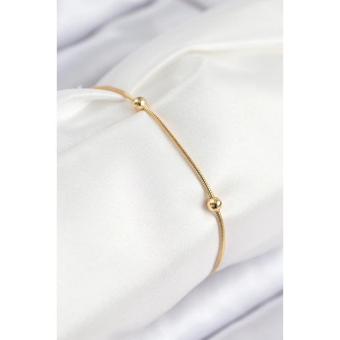 316L Çelik Topcuk Model Gold Renk Kadın Bileklik