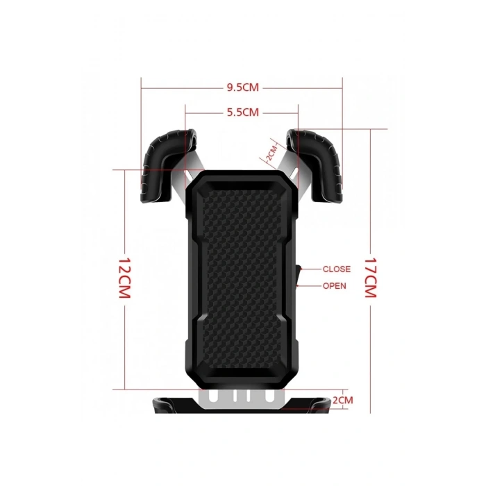 360° Derece Ayarlanabilen Gidon Bağlantılı Bisiklet Motosiklet İçin Abs 4-7.8″ İnç Telefon Tutucu