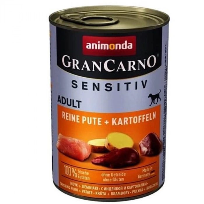 Animonda Gran Carno Sensitive Hindili ve Patatesli Yetişkin Köpek Konservesi 1 Adet 400 Gr