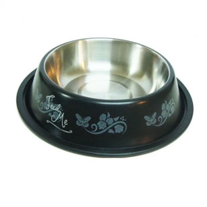 Ankur Çelik Renkli Figürlü Kedi Ve Köpek Mama Kabı 25 Cm