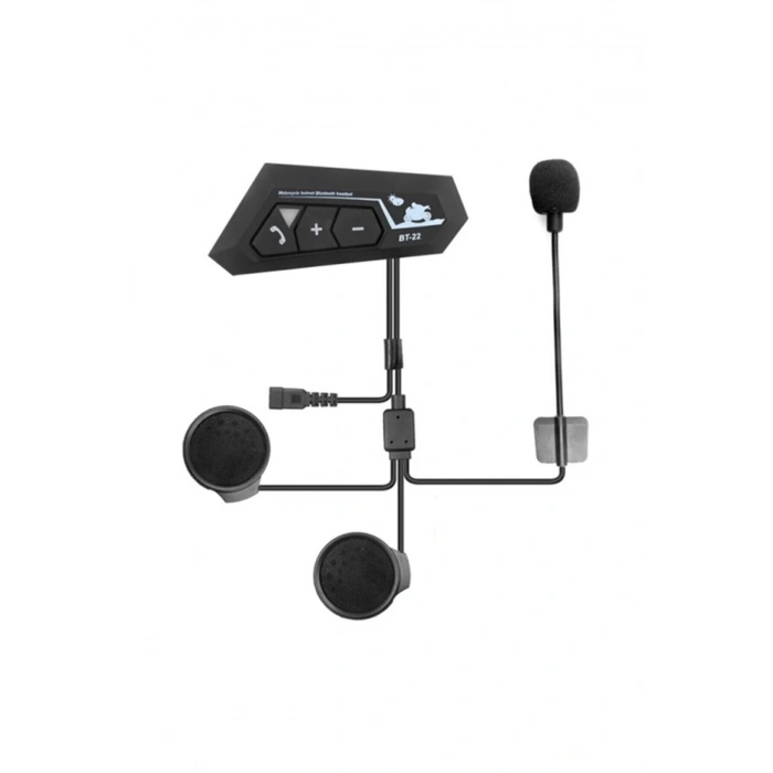 Bt22 Kask Kulaklık Bluetooth Motosiklet Kulaklık 5.0 Bluetooth Interkom Motorsiklet Kulaklık