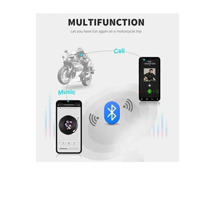 D60 Motor Kask Kulaklık Rgb Modlu Motosiklet Kulaklık Su Geçirmez 5.3 Bluetooth Intercom