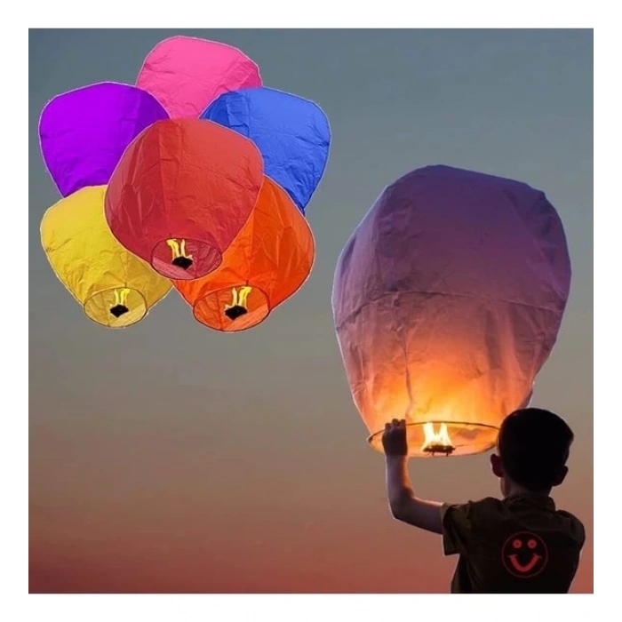 Dilek Feneri Gece Gökyüzü Dilek Balonu