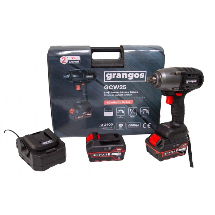 Grangos GCW25-F2 20V 5 Ah Çift Akülü Somun Sıkma