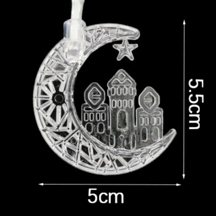 Hilal Tasarımlı Ramazan Süslemesi 20 LED USB Aydınlatma