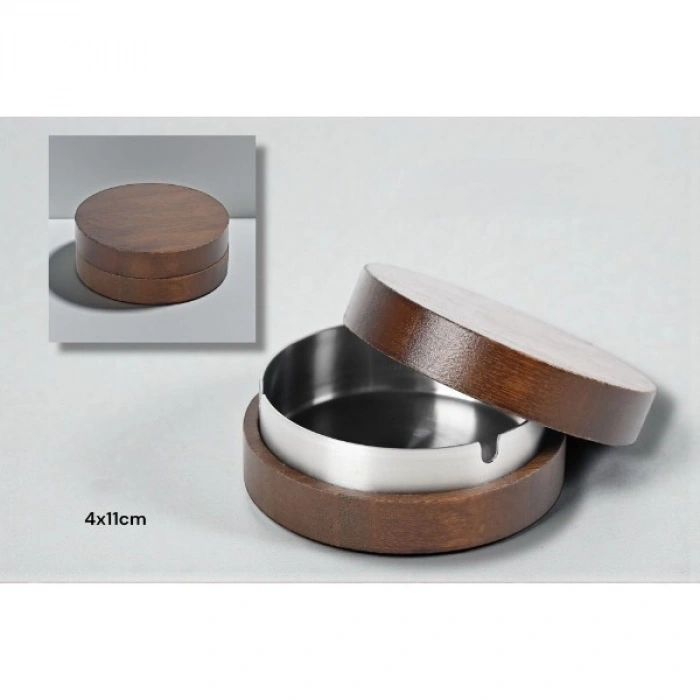 Kahverengi Bambu Kapaklı Küllük