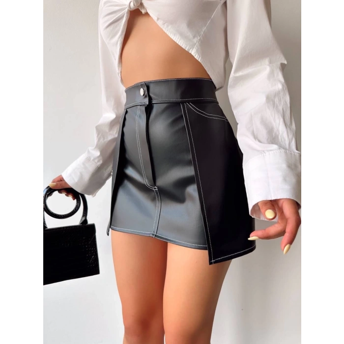 Kontrast deri etek siyah w260015