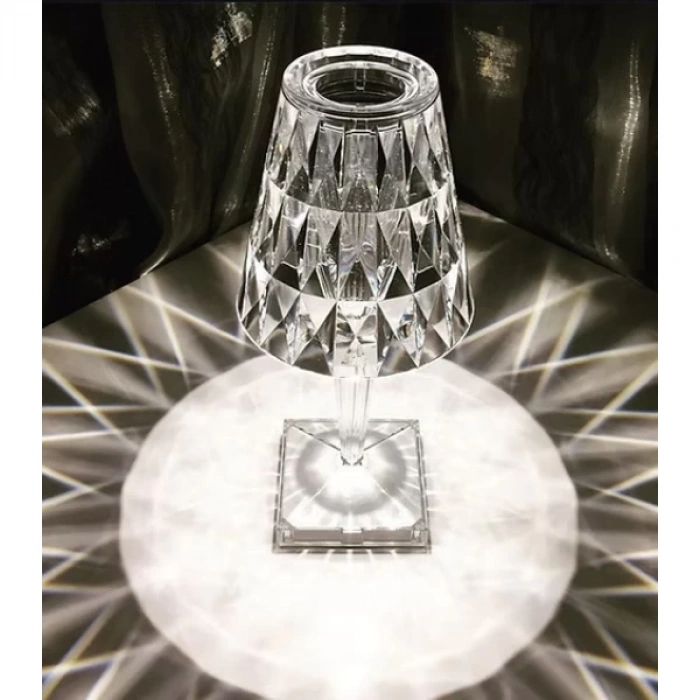 Kristal Abajur LED Kumandalı Ve Dokunmatik Masa Lambası