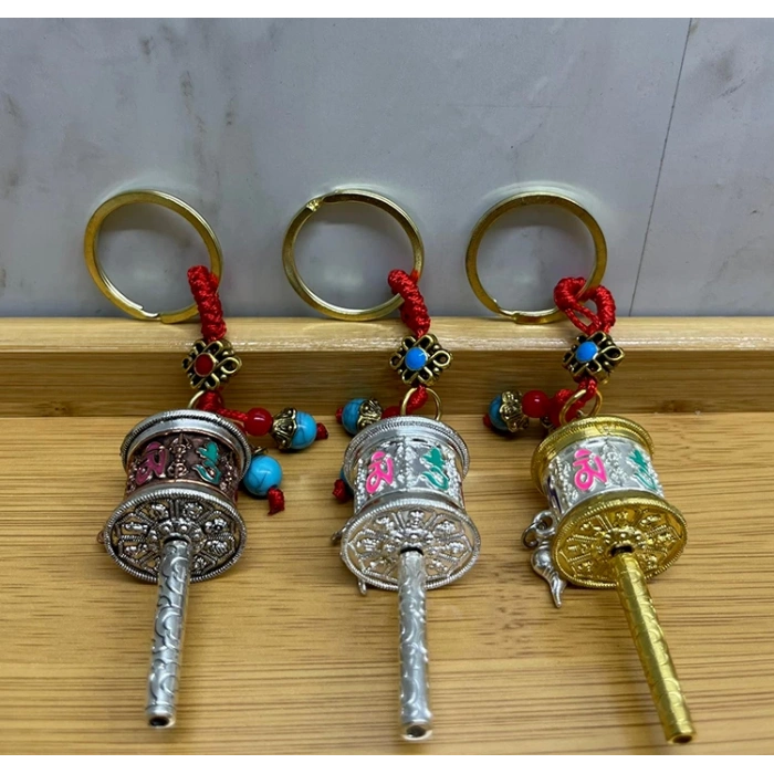 Metal Feng Shui Şans Çarkı Anahtarlık Model 1