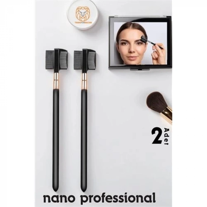 Nano Kaş Fırçası Kirpik Tarağı 2 ADET  Absolute Professional