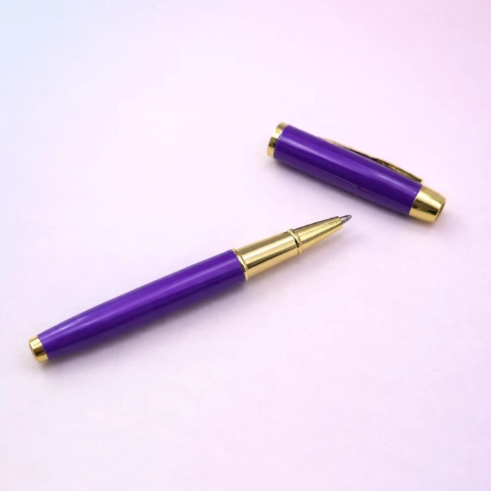 Premium Mor Metal Roller Kalem