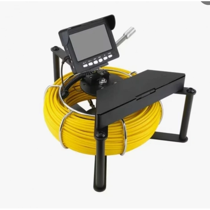 Profosyonel Ekranlı Kameralı 30 Metre Fiber Kablo Yılan Endoskop Kameralı Hafıza Kart Girişli Kuyu, Sondaj, Kanalizyasyon Kamerası 8 Mm 4.3 Inc