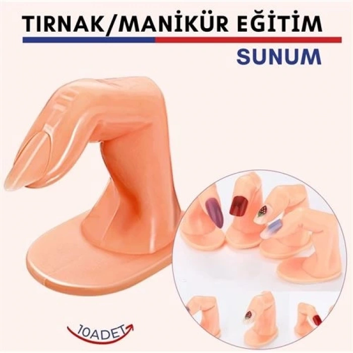 Protez Tırnak Manikür Eğitim ve Sunum Parmakları 10 adet