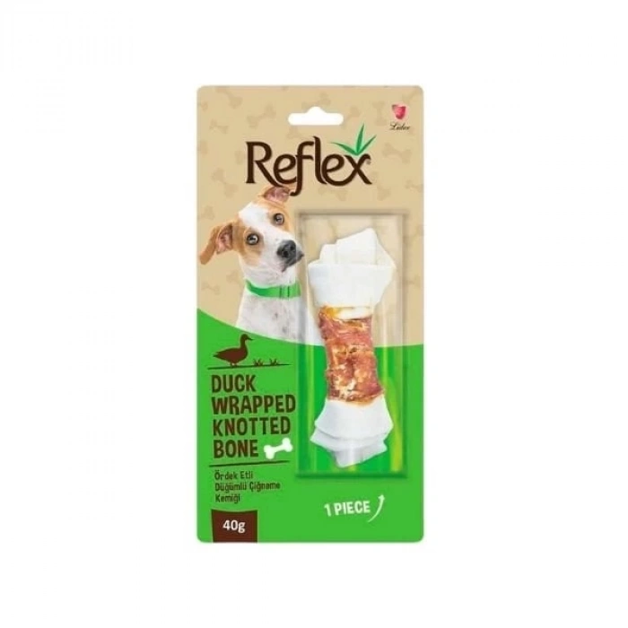 Reflex Ördek Etli Düğümlü Çiğneme Kemiği Köpek Ödülü 1 Adet 40 Gr