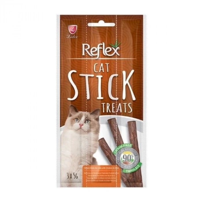 Reflex Ördekli ve Tavuklu Stick Kedi Ödül Maması 1 Adet 3x5 Gr
