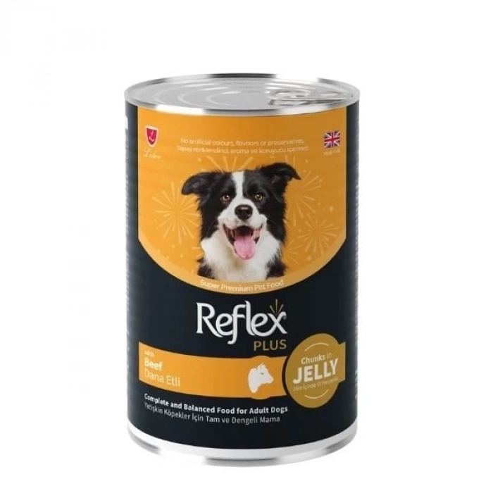 Reflex Plus Jöle İçinde Dana Etli Yetişkin Konserve Köpek Maması 1 Adet 400 Gr