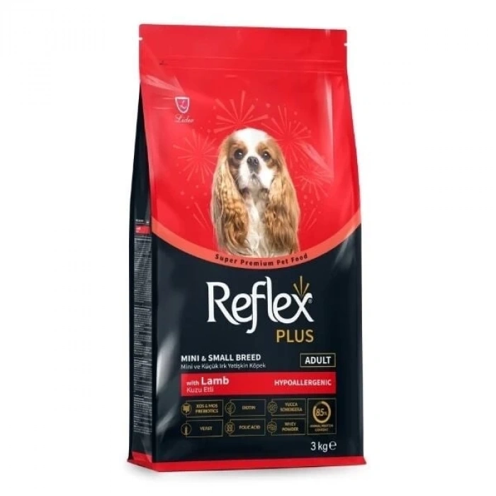 Reflex Plus Kuzu Etli Mini ve Küçük Irk Yetişkin Köpek Maması 3 Kg