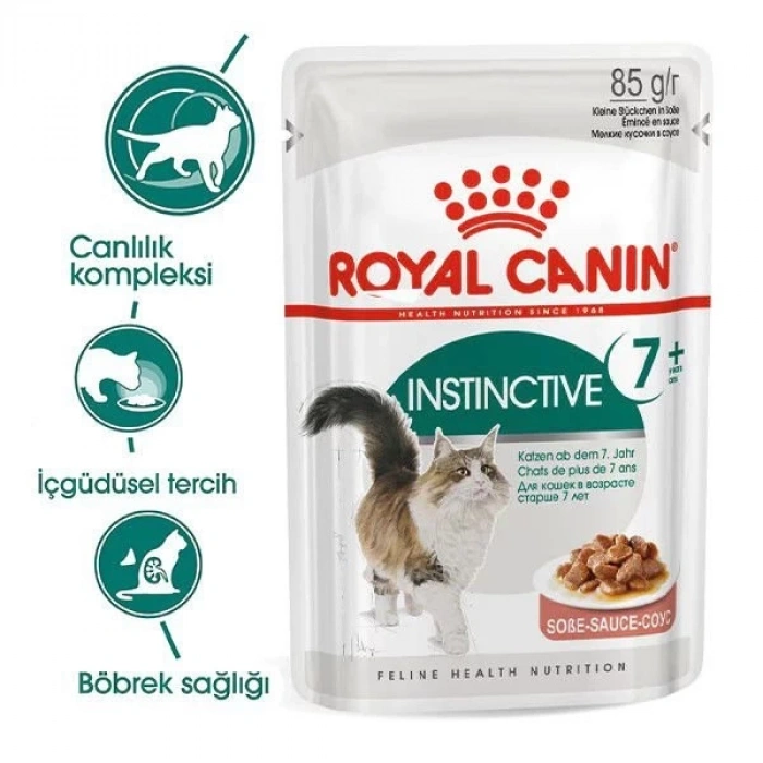 Royal Canin İnstinctive +7 Pouch Yaşlı Konserve Kedi Maması 1 Adet 85 Gr