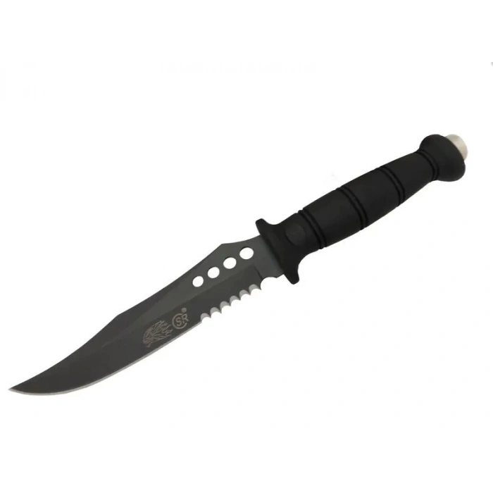 Sr S008b Lejyoner Tırtıklı Outdoor Bıçağı 29 Cm - Kauçuk Sap, Perçinli