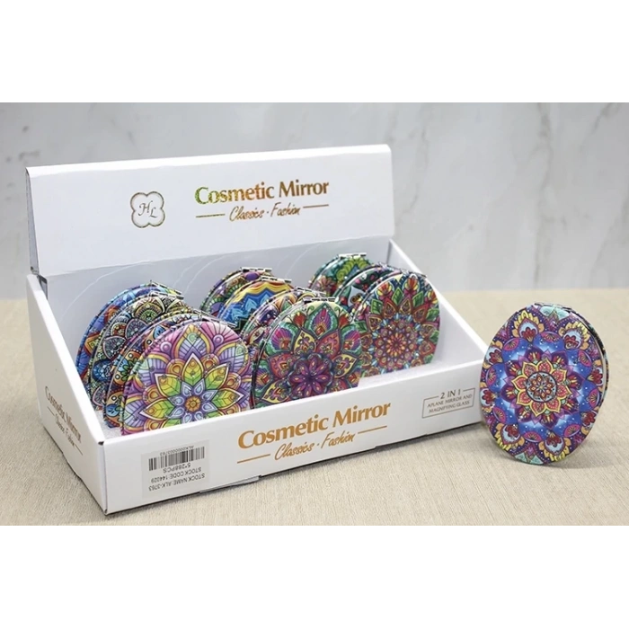 Taşlı El Aynası Oval İnce Alk3763