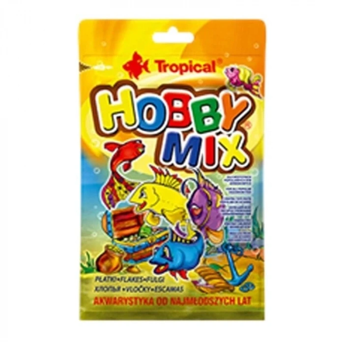Tropical Hobby Mix Küçük Akvaryum Balıkları İçin Karışık Pul Yem 12 Gr