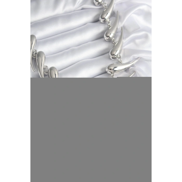 Vıp Seri Özel Model Gümüş Renk Kadın Kolye