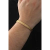 316L Çelik Altın Renk Hasır Görünüm Erkek Bileklik