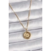 316l Çelik Gold Renk Zincir Gold Altın Model Kadın Kolye