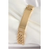 316L Çelik Gold Renk Zincir Künye Model Erkek Bileklik
