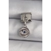 316L Çelik Gümüş Renk Sallantı Zirkon Taşlı Göz Model Nomination Charm