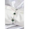 316L Çelik Gümüş Renk Yeşil Baby Boy Yonca Kadın Bileklik