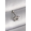 316L Çelik Gümüş Renk Zirkon Taşlı Yıldız Model Tragus Piercing