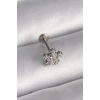 316L Çelik Gümüş Renk Zirkon Taşlı Yıldız Model Tragus Piercing