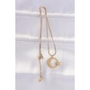 316l Çelik Zincir Gold Renk Ay Yıldız Unisex Kolye