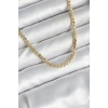 60 cm Gold Renk Pirinç Yassı Zincir Model Kadın Kolye