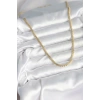 60 cm Gold Renk Pirinç Yassı Zincir Model Kadın Kolye