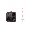 Akım Korumalı Anahtarlı Priz - 3x Priz - 2x Usb - 2x Type-c - 2 Mt Kablo Hızlı Şarj Özellikli Siyah