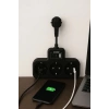 Çoklu Kablolu Priz Yüksek Gerilim Korumalı 3’lü Priz 1x Usb 2x Type-c Çıkışlı Grup Priz Çoğaltıcı Siyah