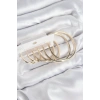 Pirinç Halka Model Gold Renk Kadın Set Küpe