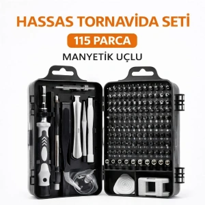 115 Parça Manyetik Uçlu Hassas Tornavida Seti
