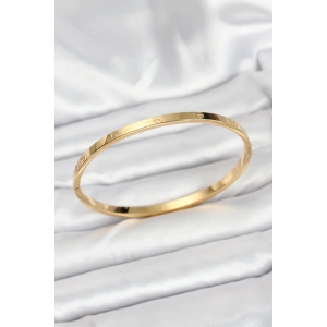 316L Çelik Gold Renk 65 mm İnce Kadın Kelepçe Bileklik