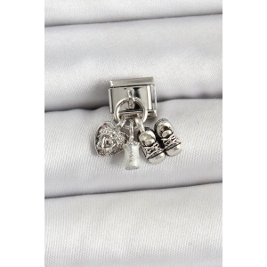 316L Çelik Gümüş Renk Bebek Konsept Nomination Charm