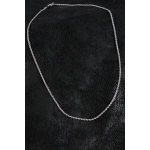 316L Çelik Halat Zincir Model Gümüş Renk Erkek Kolye